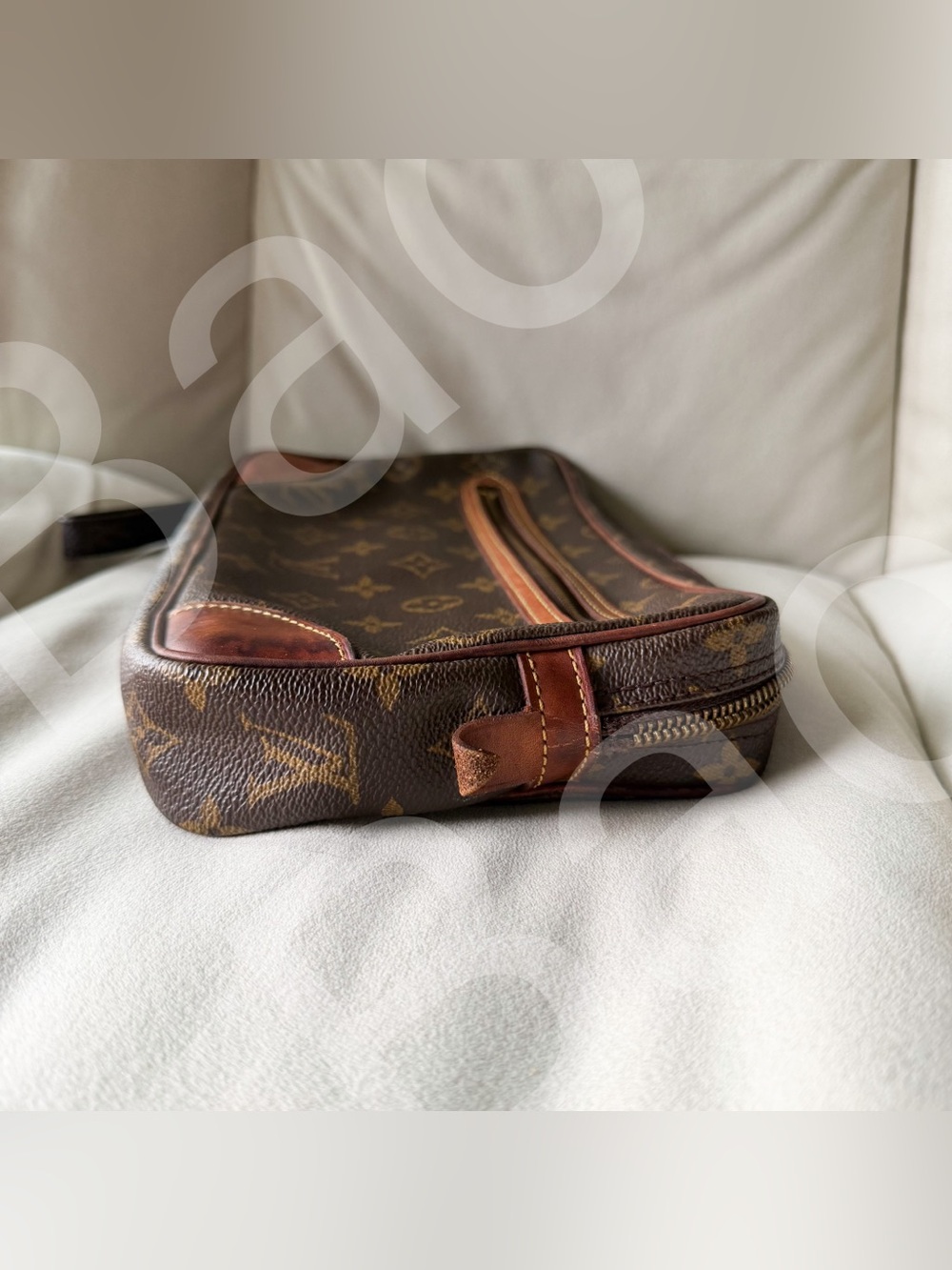 Louis Vuitton Project Bag Brown Monogram Canvas Wristlet Clutch Needs Zipper pul - Picture 5 of 17
